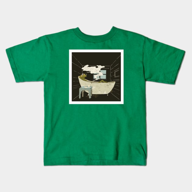 Self Care Frog Kids T-Shirt by flywithsparrows